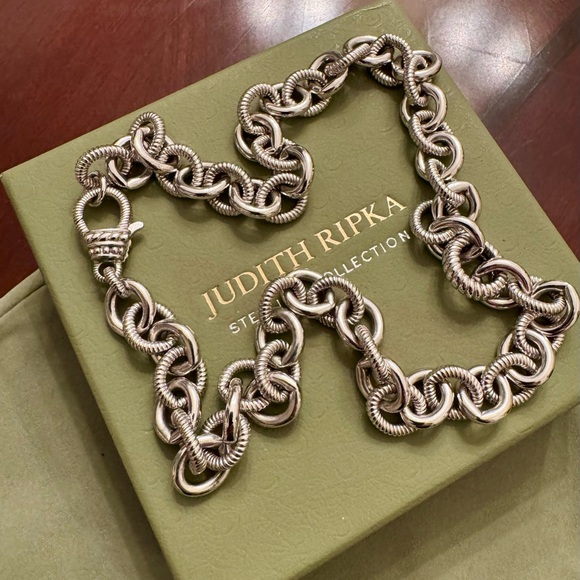 Judith Ripka Jewelry - Judith Ripka Classic 100g 925 Silver Chunky Heavy Link Necklace 18”